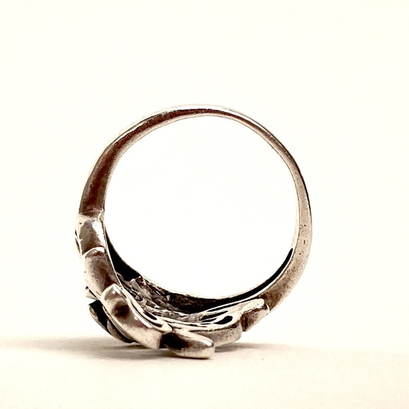 Vintage Sterling Silver 925 Victorian Rose & Vine Ring Size 6 - by Avon - Picture 5 of 7